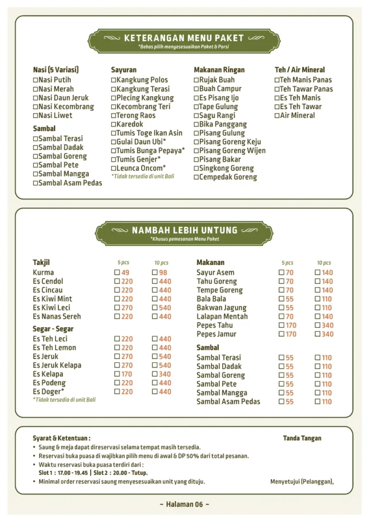 Amanaia daftar menu ramadhan menteng bali satrio 5